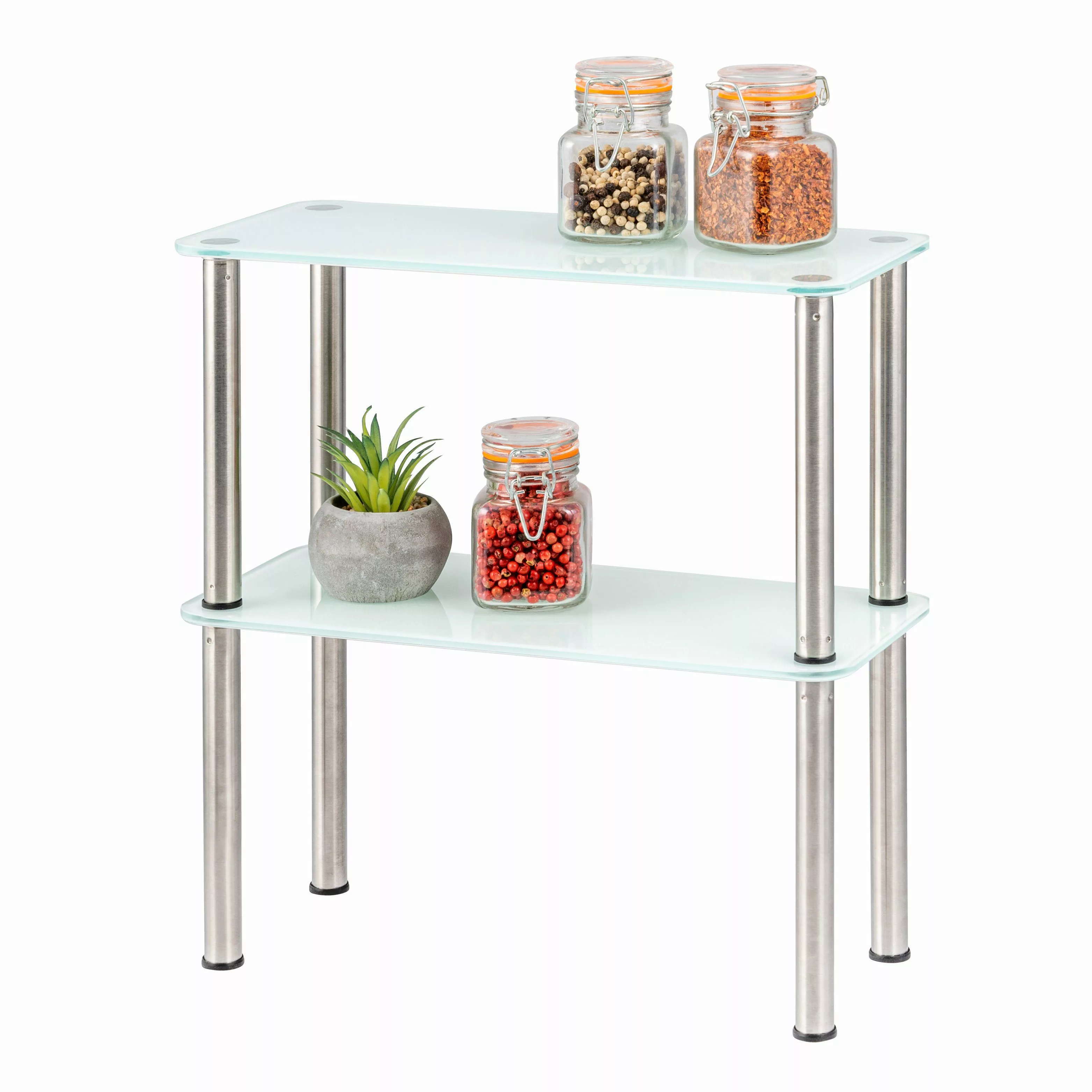 bremermann Küchenregal Glas-Regal, Küchenregal 2 Ebenen, günstig online kaufen