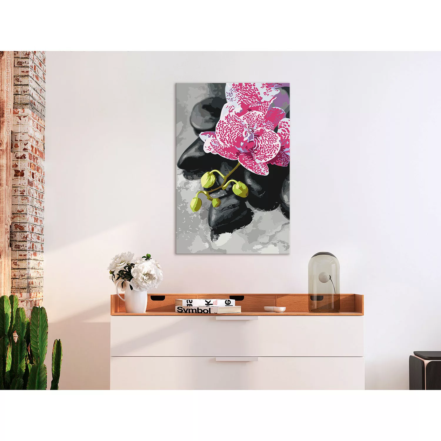 home24 Malen nach Zahlen - Rosarote Orchidee günstig online kaufen