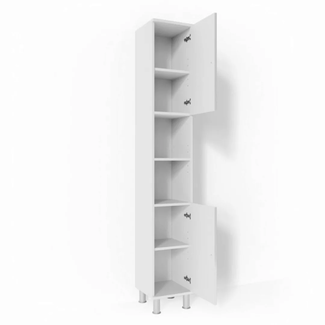 Vicco Hochschrank Fynn, Weiß Hochglanz, 30 x 190 cm günstig online kaufen