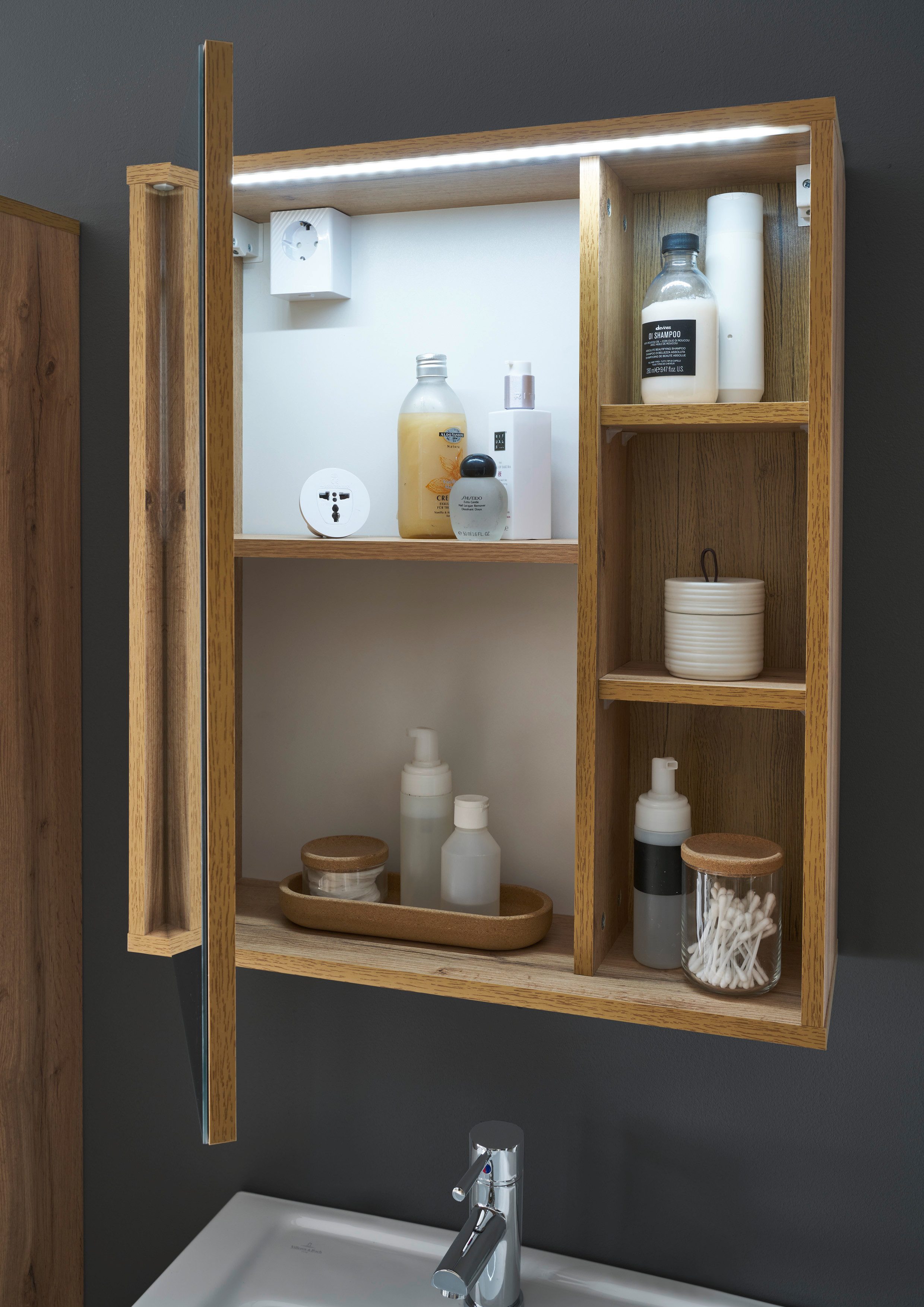 BASIC by Balculina Spiegelschrank "Este", (1 St.), LED-Spiegelschrank 60 cm günstig online kaufen