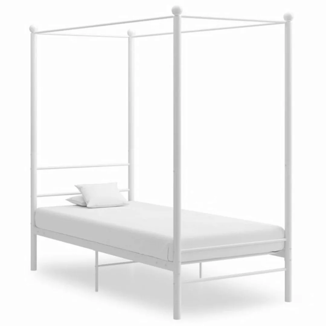 furnicato Bett Himmelbett Weiß Metall 90x200 cm günstig online kaufen