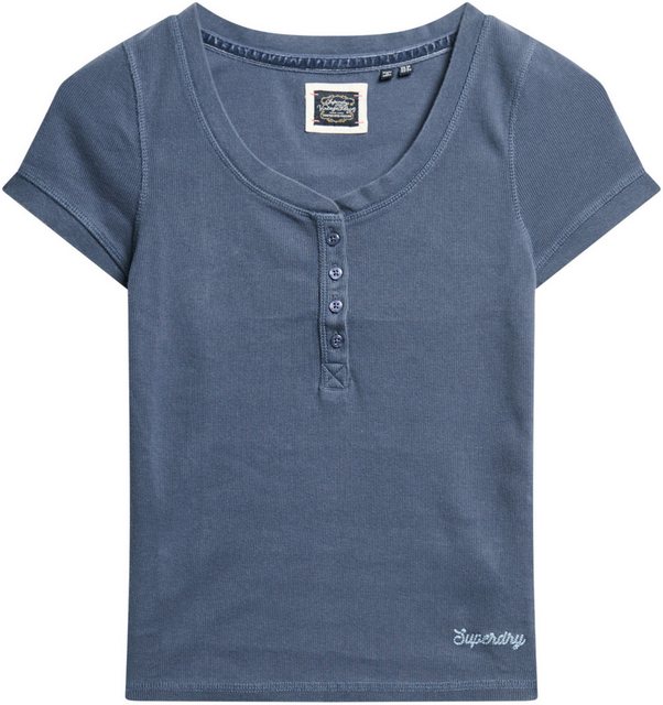 Superdry T-Shirt ESSENTIAL BUTTON DOWN SS TOP günstig online kaufen