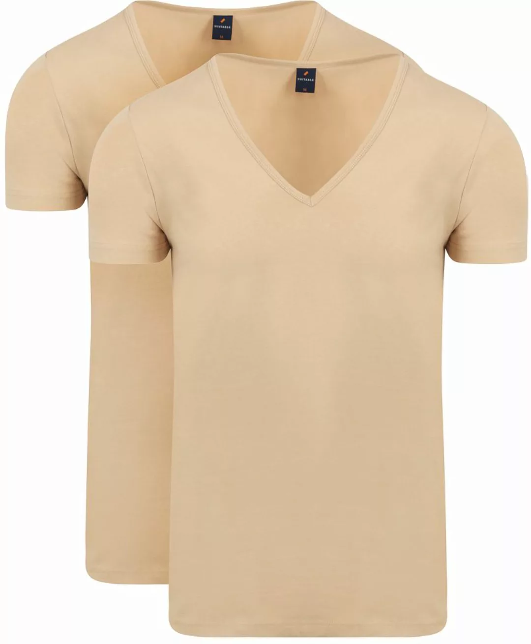 Suitable Vitaru Unsichtbares Unterhemd Tiefer V-Ausschnitt 2-Pack - Größe X günstig online kaufen