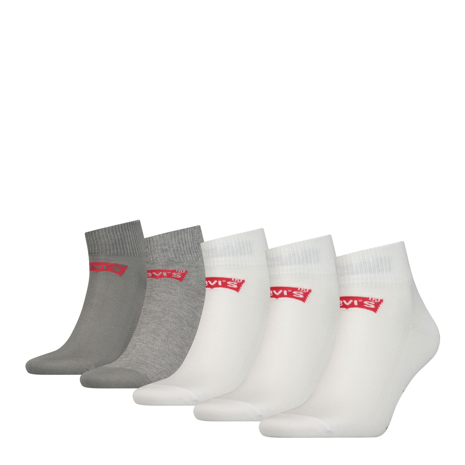 Levis Unisex Quarter Sportsocken MID CUT BATWING LOGO ECOM 5er Pack günstig online kaufen