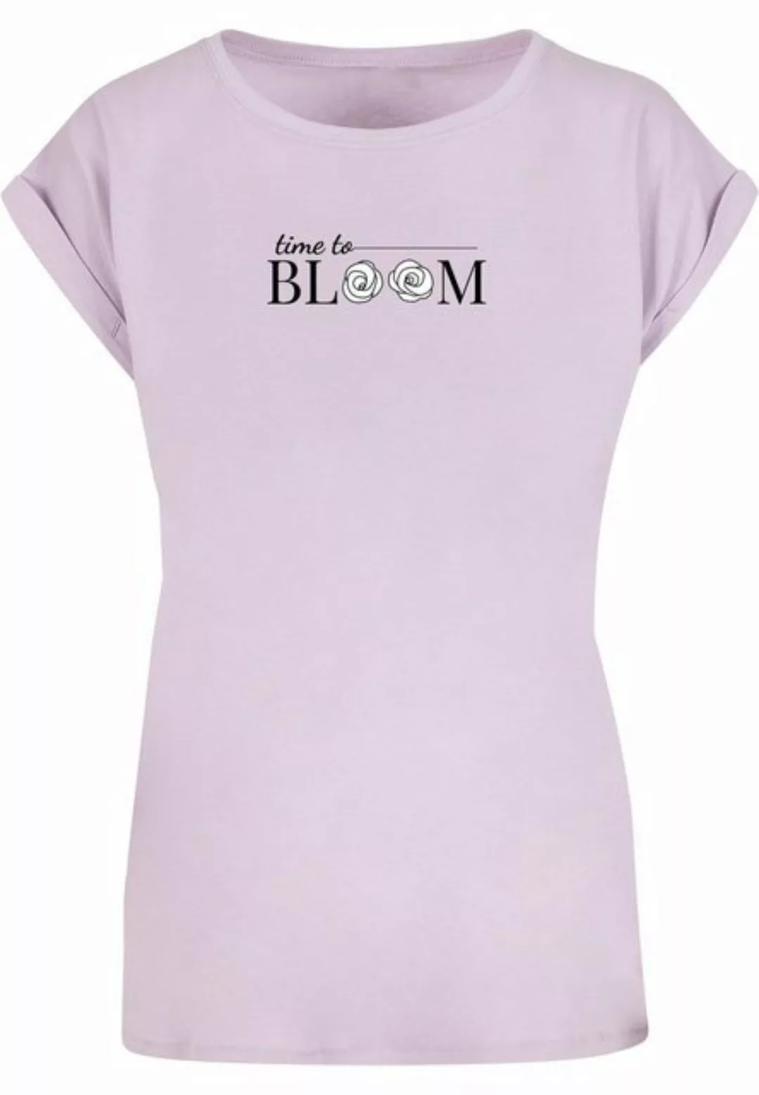 Merchcode T-Shirt Merchcode Damen Ladies Time to bloom - Extended Shoulder günstig online kaufen