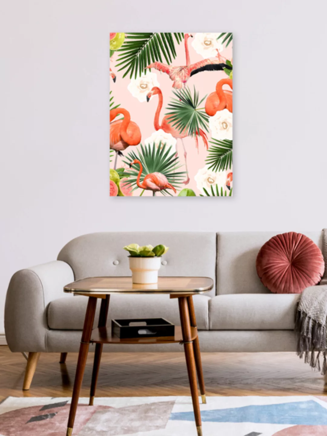 Poster / Leinwandbild - Flamingo Guava günstig online kaufen