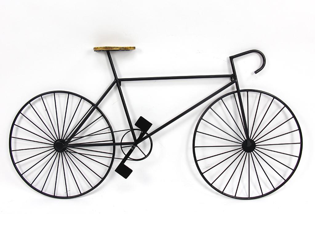 Wanddekoration mit Fahrrad - Metall - 109 x 56 cm - Schwarz - VENTOUX günstig online kaufen