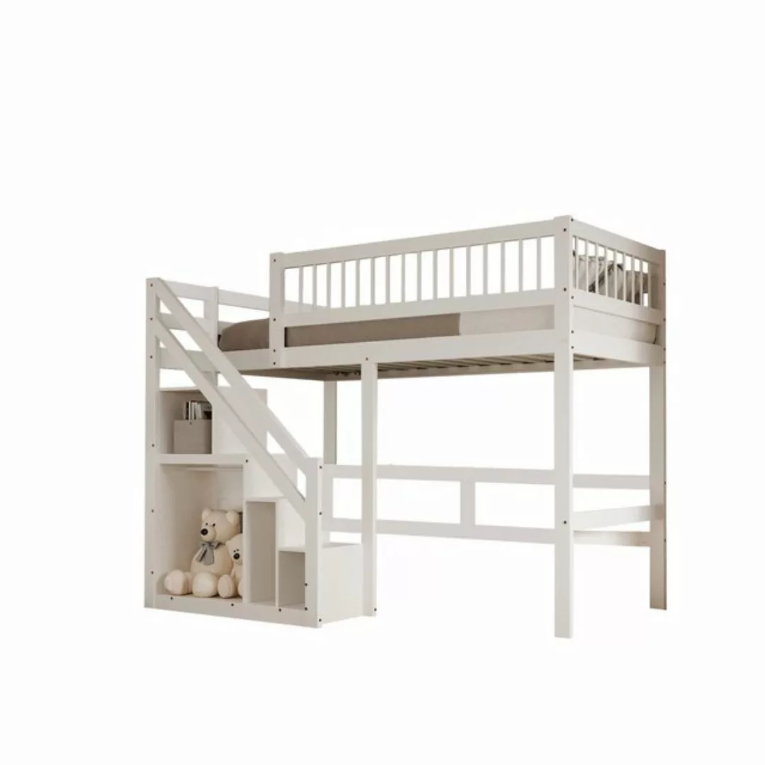 REDOM Etagenbett Kinderbett Jugendbett Holzbett Einzelbett (Treppe mit Aufb günstig online kaufen