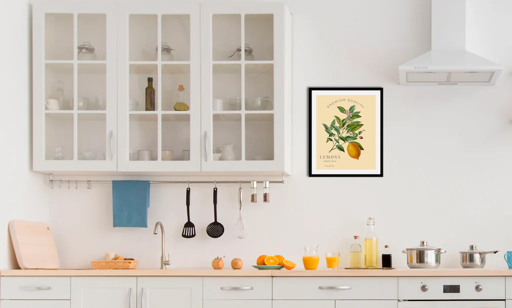 queence Bild »Lemons«, Obst-Obst Bilder-Schriftzug-Figuren-Abstrakt, (1 St. günstig online kaufen
