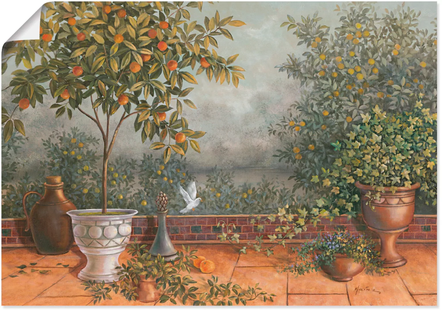 Artland Wandbild "Garten I", Garten, (1 St.), als Leinwandbild, Poster in v günstig online kaufen