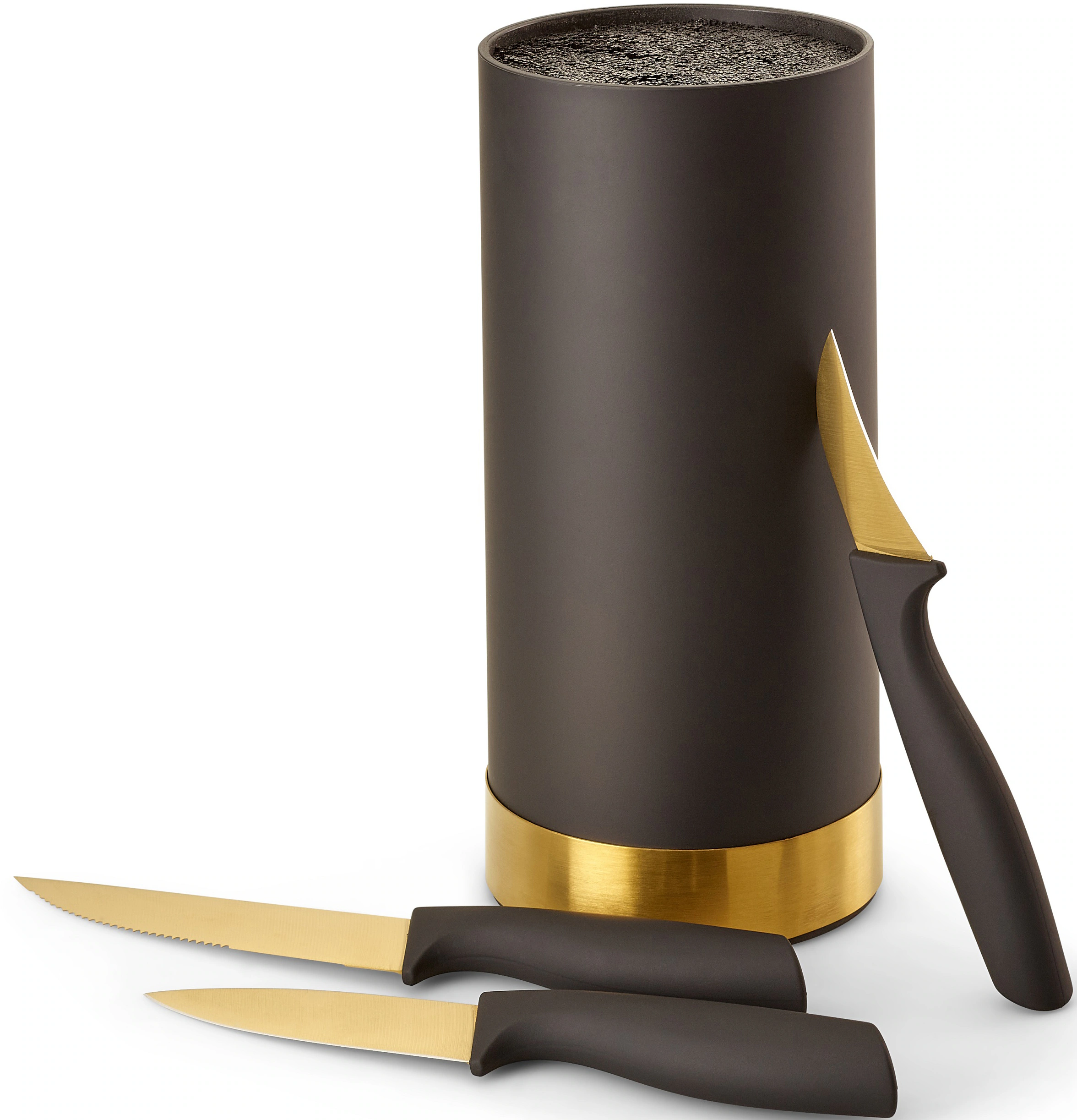 ECHTWERK Messerblock, 4 tlg., Messer Set 4tlg mit Borsteneinsatz 11 cm x 22 günstig online kaufen