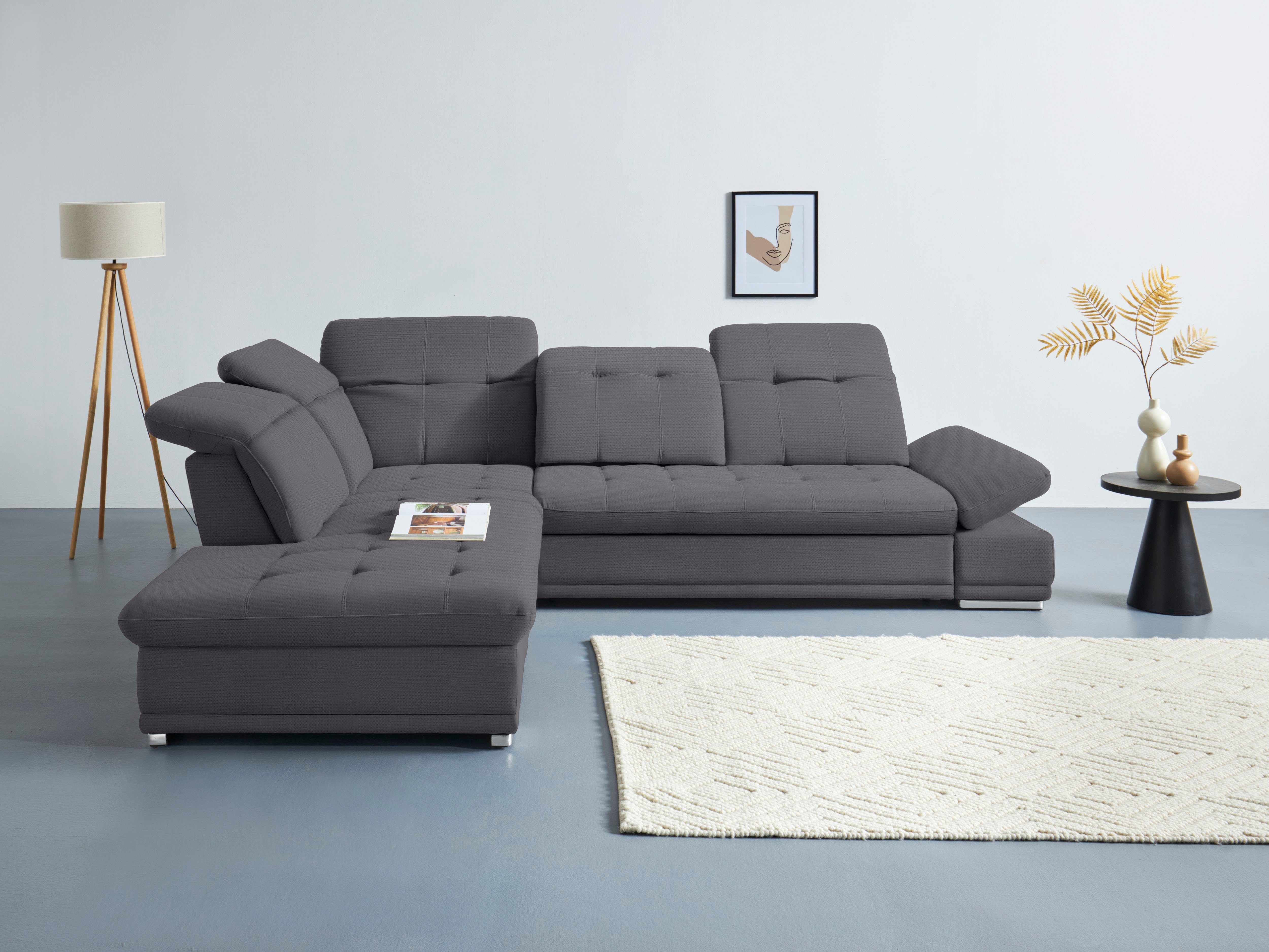 COTTA Ecksofa "Holiday L-Form mit Sitztiefen-, Armteil- und Kopfteilverstel günstig online kaufen