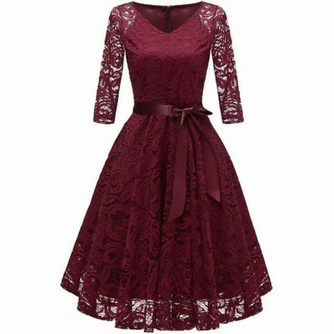 AFAZ New Trading UG Abendkleid Partykleid Abendkleid V-Ausschnitt Krawatte günstig online kaufen