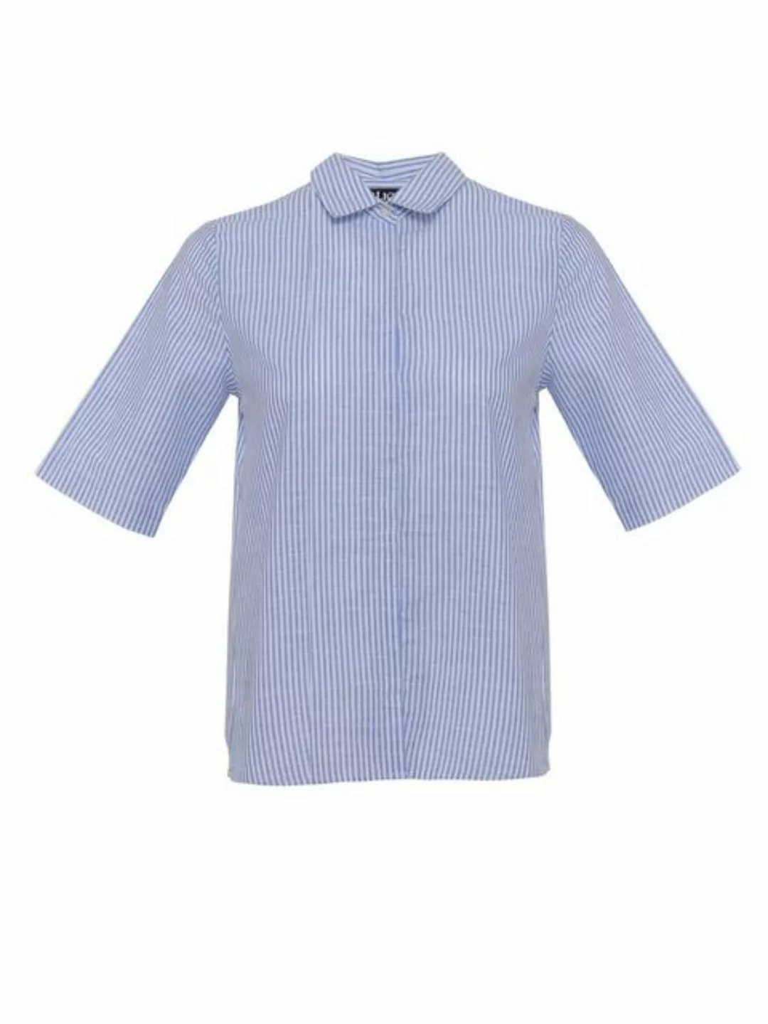 Freshlions Satinbluse Gestreiftes Hemd Blau M/L Ohne günstig online kaufen