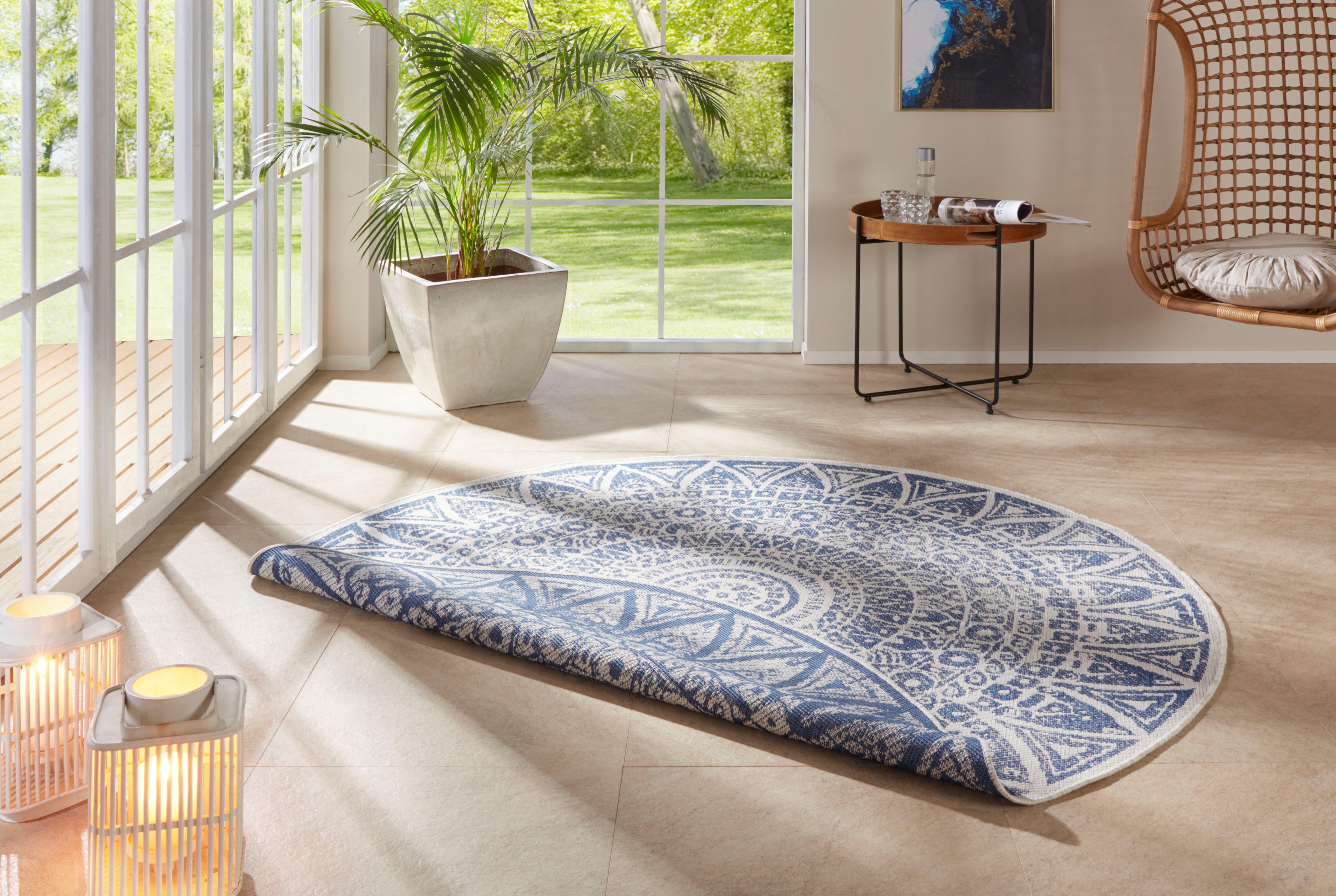 HANSE Home Teppich »Lilja Wendeteppich«, rund, 5 mm Höhe, In-& Outdoor, bei günstig online kaufen