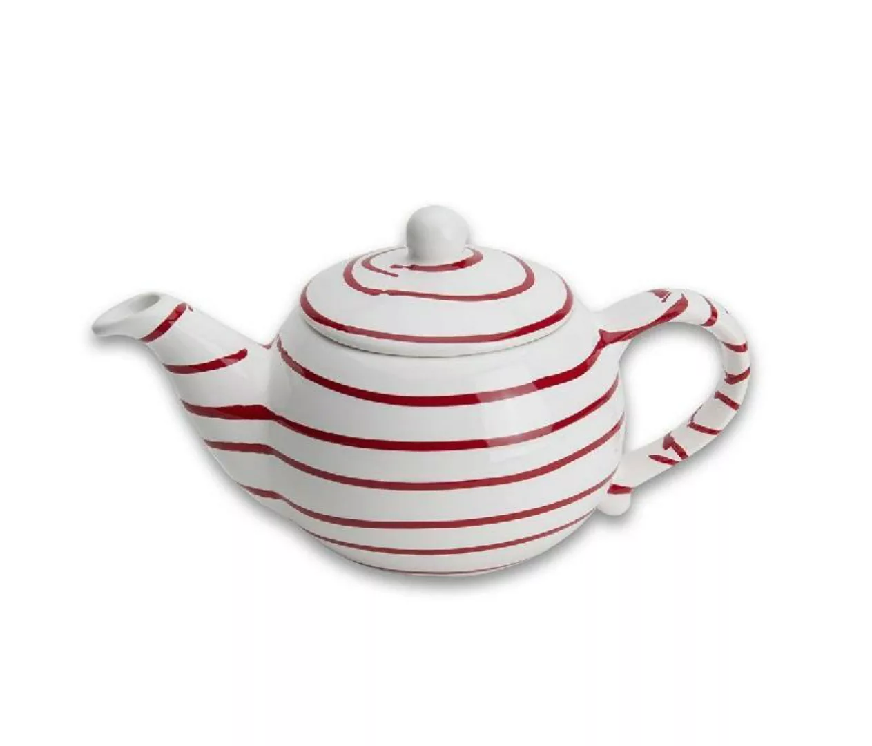 Gmundner Keramik Rotgeflammt Teekanne glatt 0,5 L / h: 12 cm günstig online kaufen