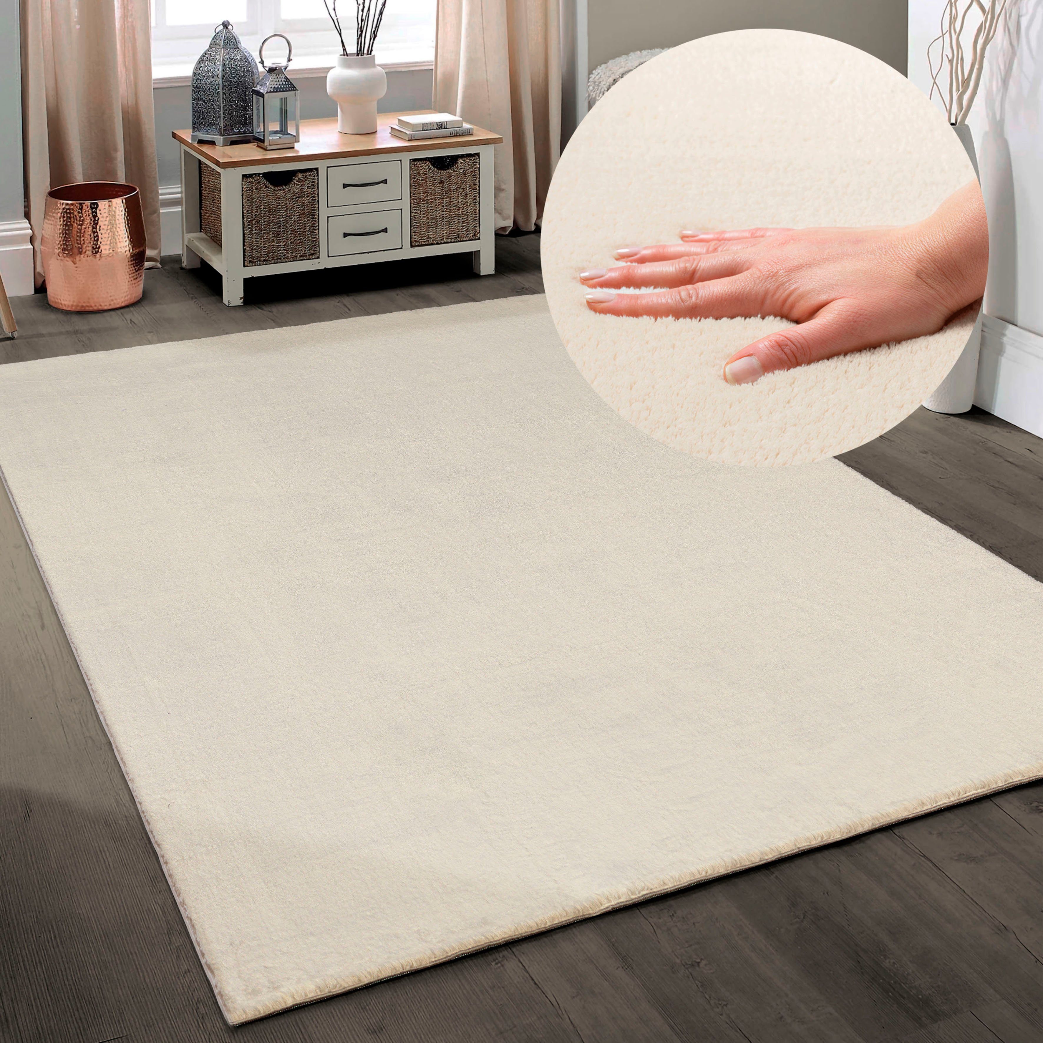 my home Teppich »Arabell, Kunstfellteppich«, rechteckig, 16 mm Höhe, flausc günstig online kaufen