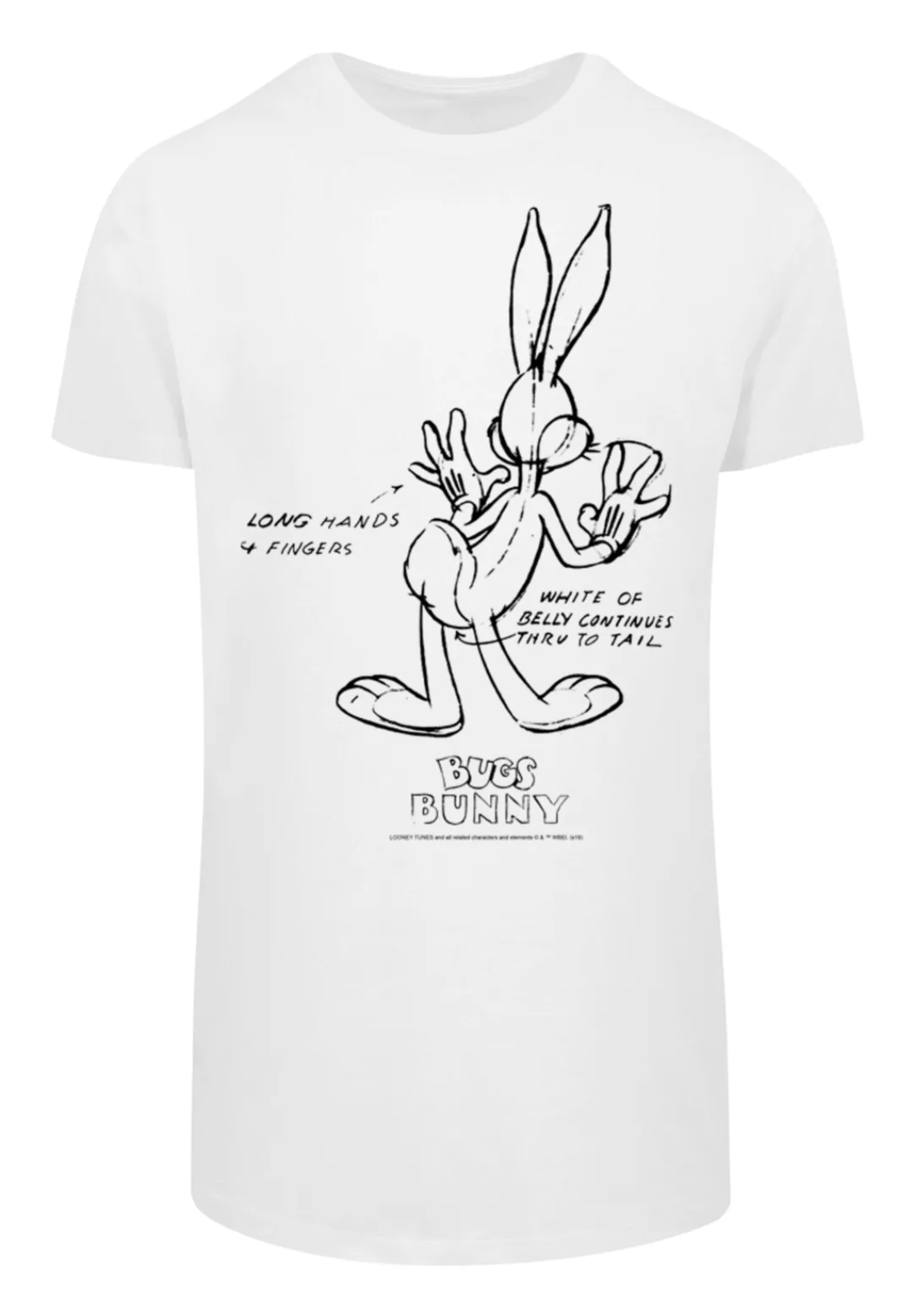 F4NT4STIC T-Shirt "Looney Tunes Bugs Bunny Drawing Instruction", Print günstig online kaufen