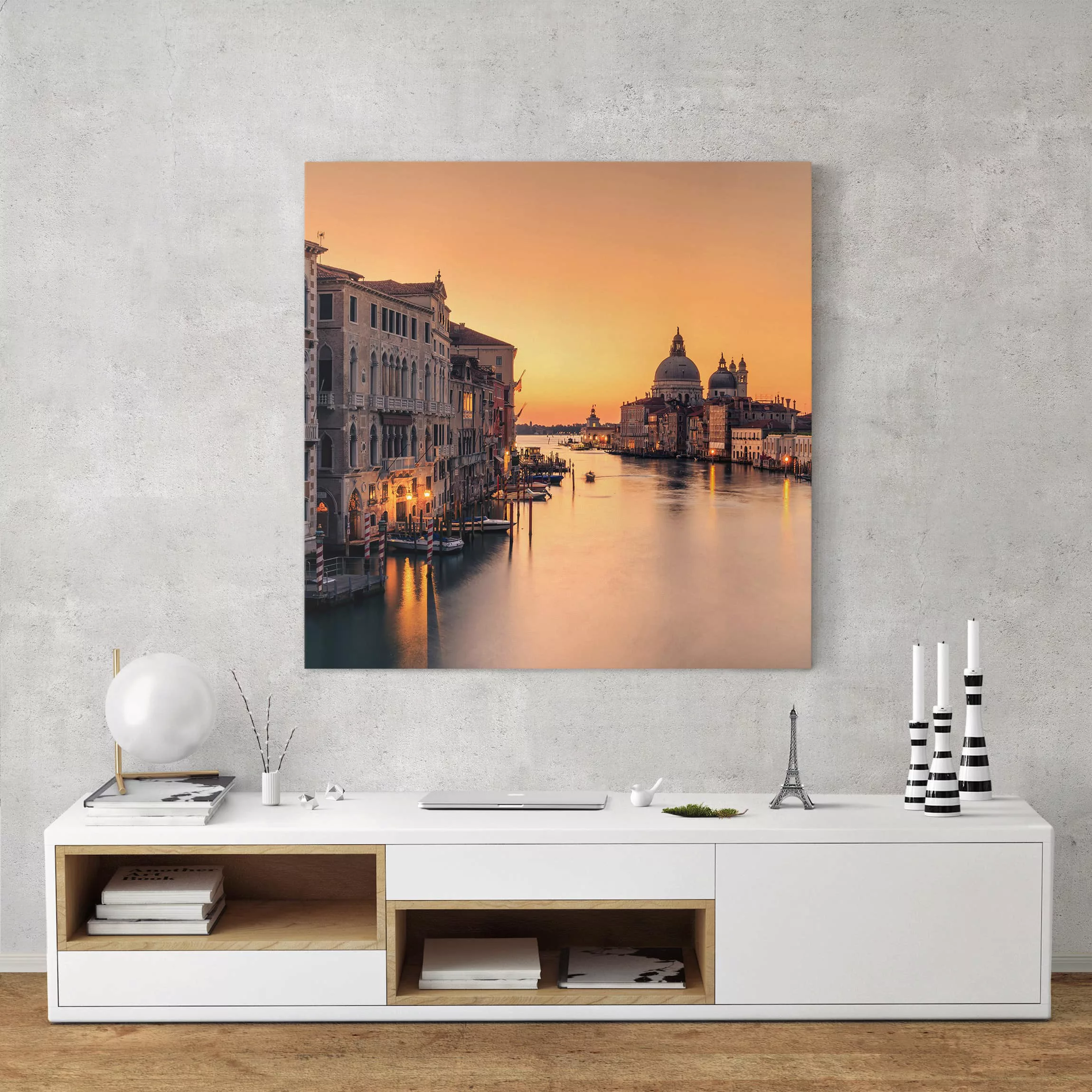 Leinwandbild Architektur & Skyline - Quadrat Goldenes Venedig günstig online kaufen