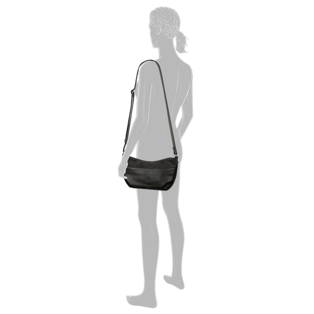 TOM TAILOR Handtasche "Miha", weiches Veloursimitat mit soft genarbtem Lede günstig online kaufen