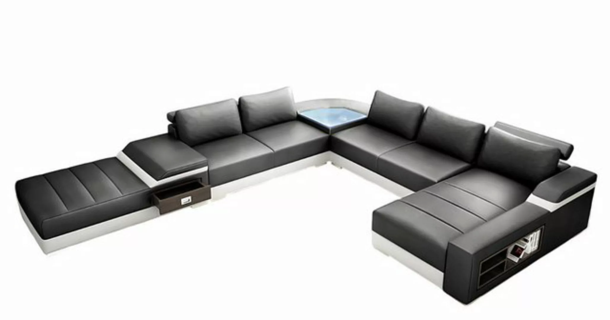 Xlmoebel Ecksofa Neues Ecksofa in U-Form mit Polsterung und USB-Anschluss, günstig online kaufen