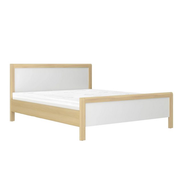 JVmoebel Bett Modernes Weißes Doppelbett Schlafzimmer Betten Hochwertiges H günstig online kaufen