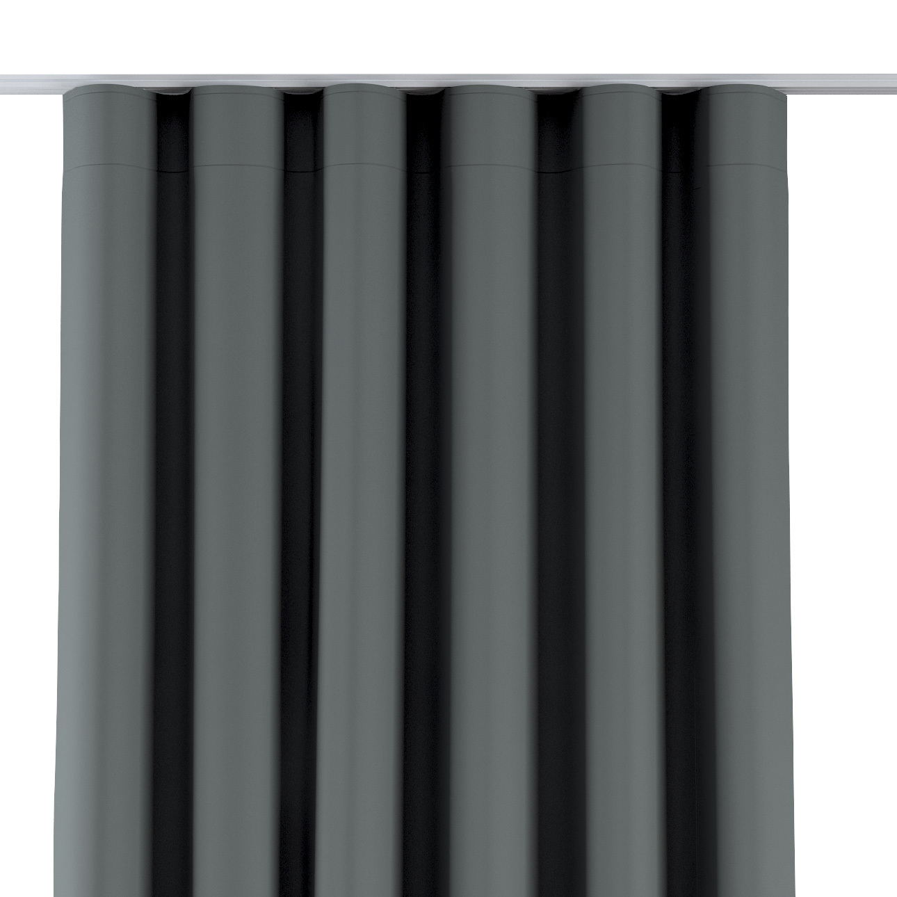 Wellenvorhang, dunkelgrau, Blackout 300 cm (269-07) günstig online kaufen