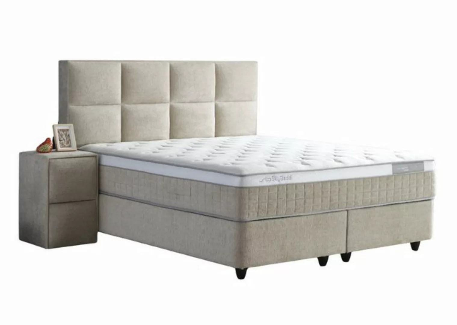 Villa Möbel Boxspringbett Ocean (Bett Set, Bett Set aus Bettkasten, Kopftei günstig online kaufen