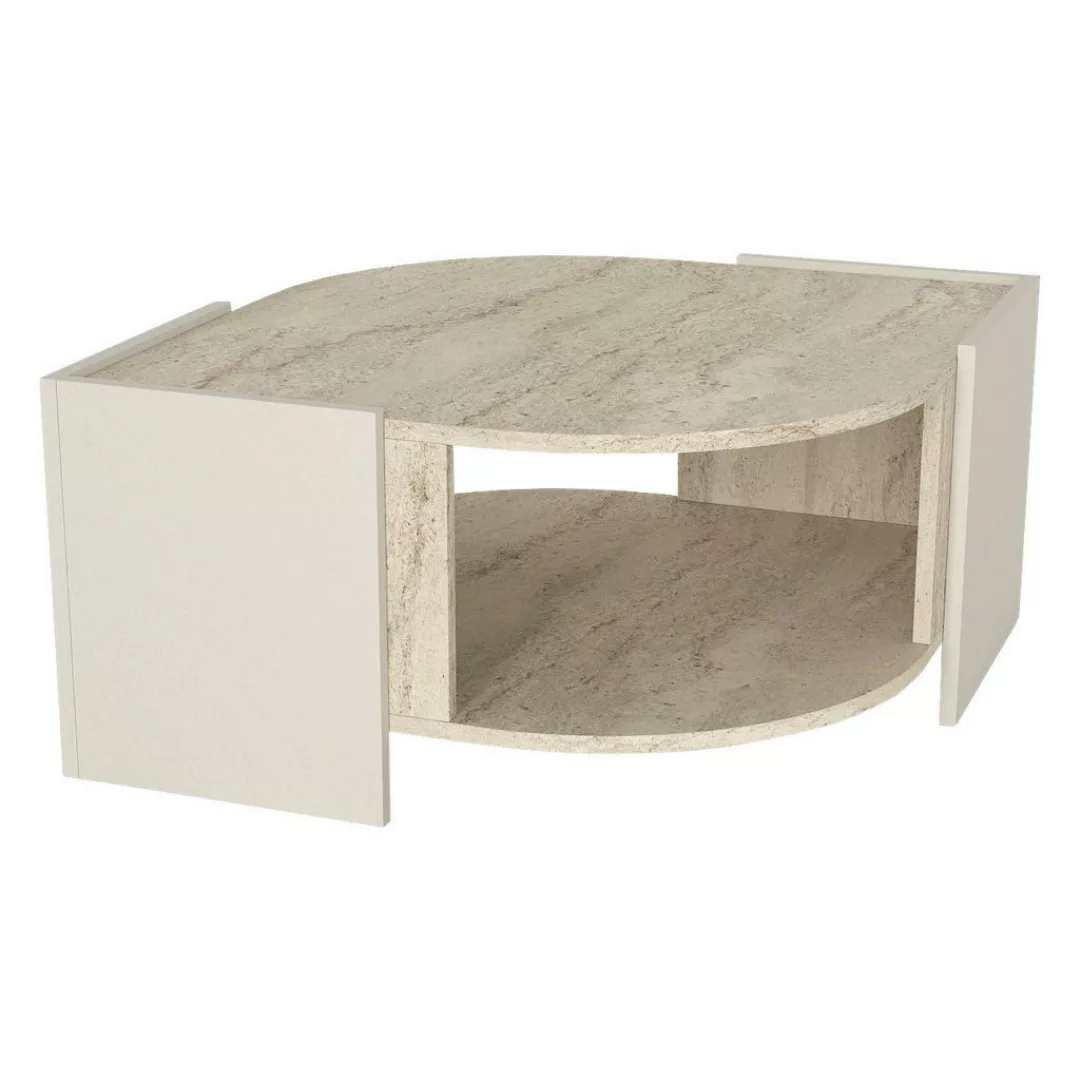 Couchtisch Marbel beige granit Optik B/H/T: ca. 75x40x75 cm günstig online kaufen