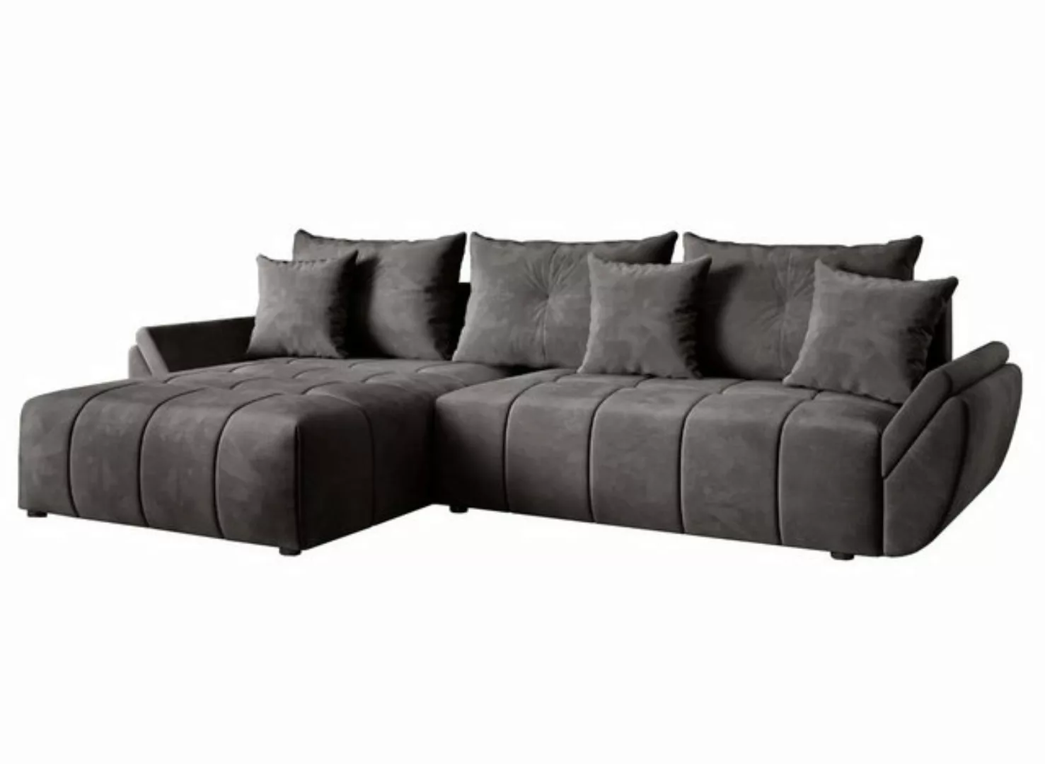 Furnix Ecksofa LUBANI Sofa mit Schlaffunktion Bettkasten Kissen Couch L-For günstig online kaufen