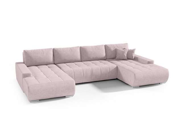 Fun Möbel Wohnlandschaft Sofa mit Schlaffunktion VOGAR in Stoff, inkl. Bett günstig online kaufen