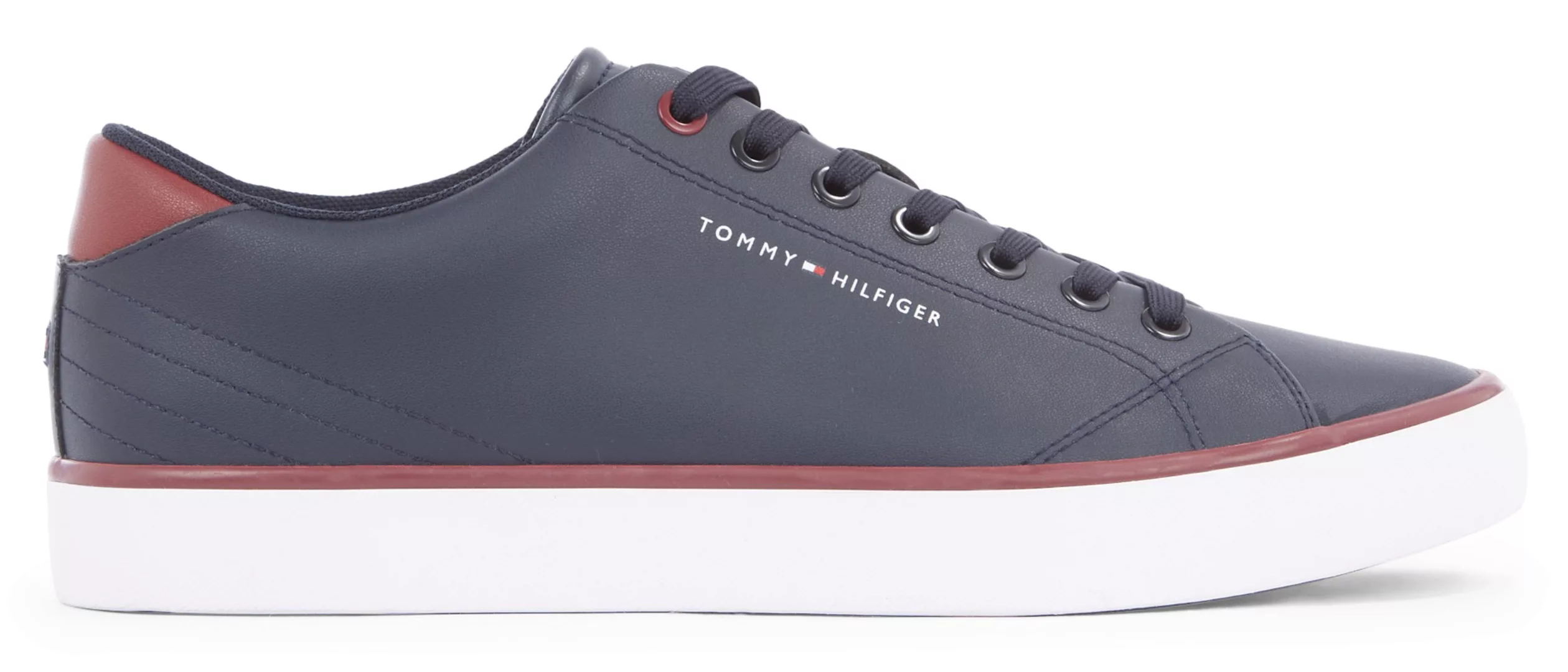 Tommy Hilfiger Sneaker "TH HI VULC CORE LOW LEATHER ESS", mit Kontrastbesat günstig online kaufen