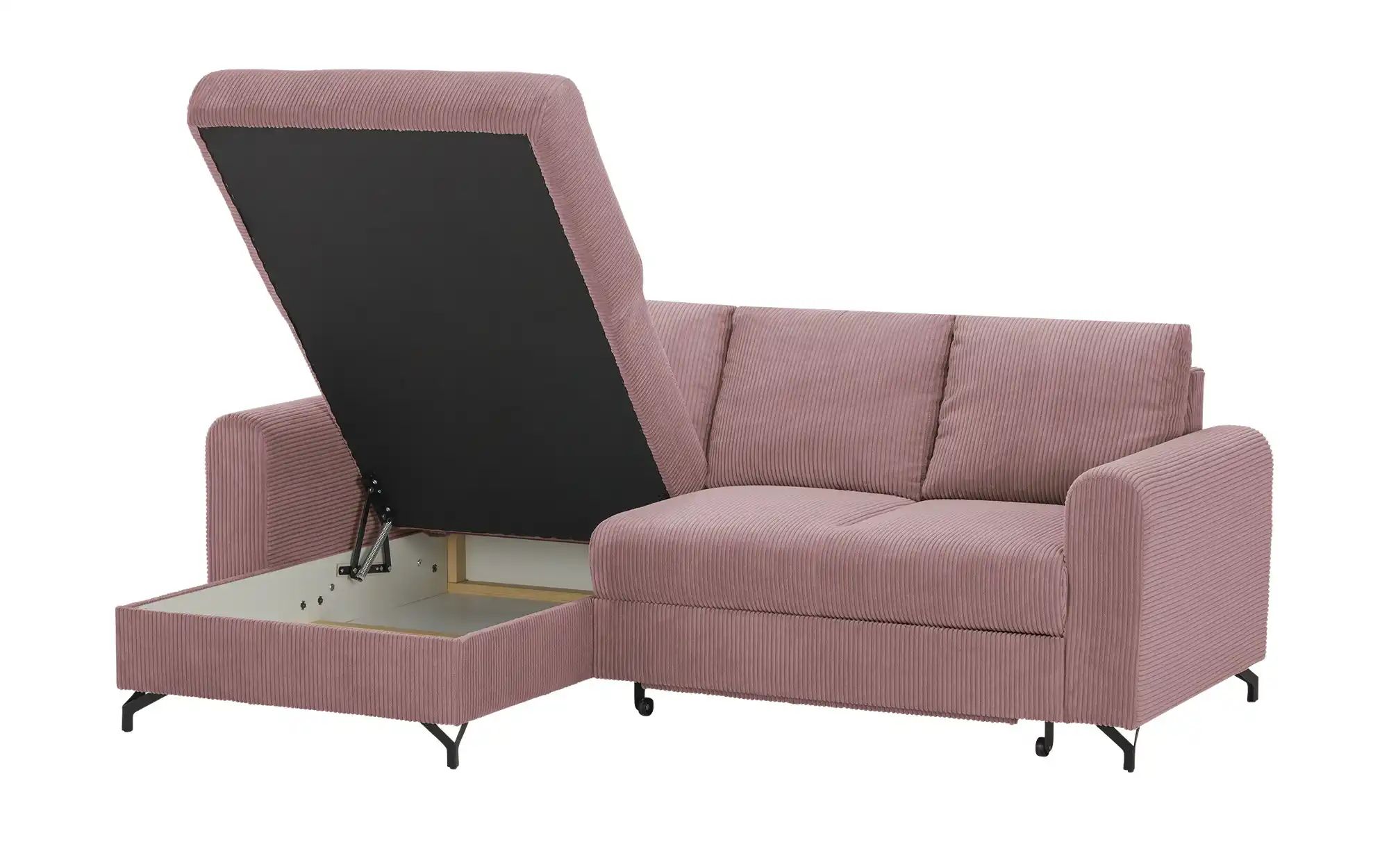 uno Ecksofa Cord Latina ¦ rosa/pink ¦ Maße (cm): B: 232 H: 110 T: 156.0 Pol günstig online kaufen
