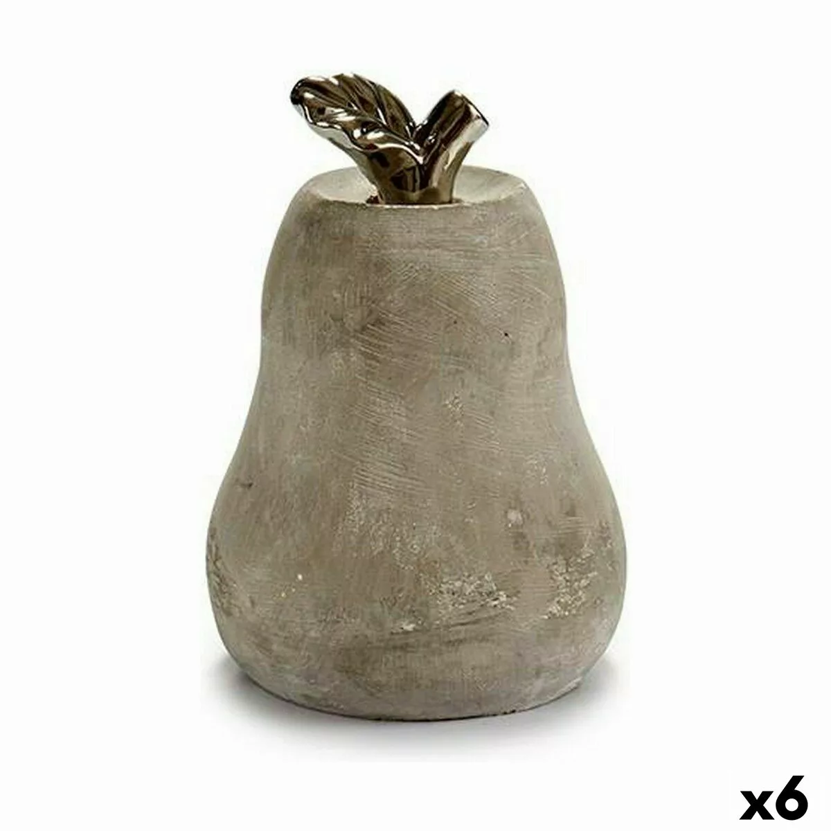 Deko-figur Grau Zement Birne (15 X 20,5 X 15 Cm) (6 Stück) günstig online kaufen