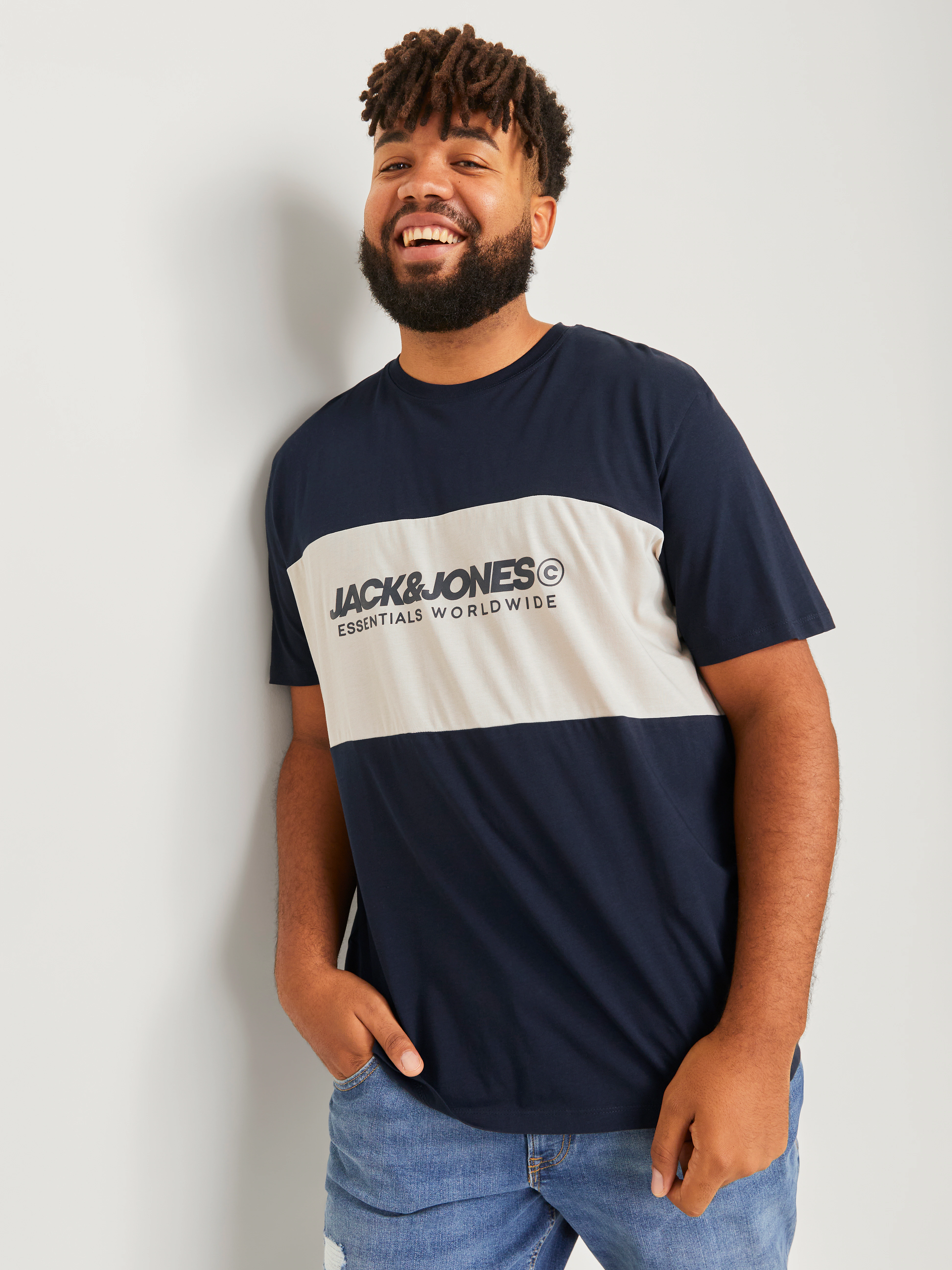 Jack & Jones PlusSize T-Shirt JJELEGACY BLOCKING TEE SS O-NECK NOO PLS günstig online kaufen