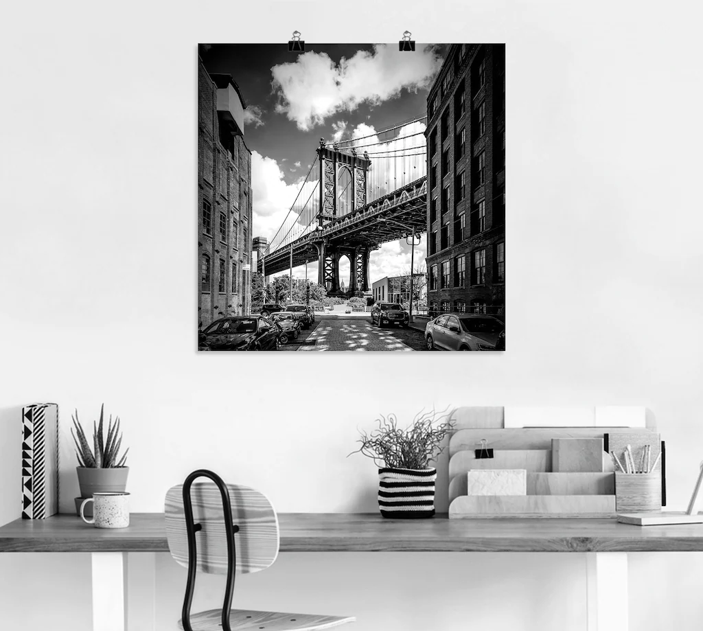 Artland Poster "New York City Manhattan Bridge I", Amerika, (1 St.), als Al günstig online kaufen