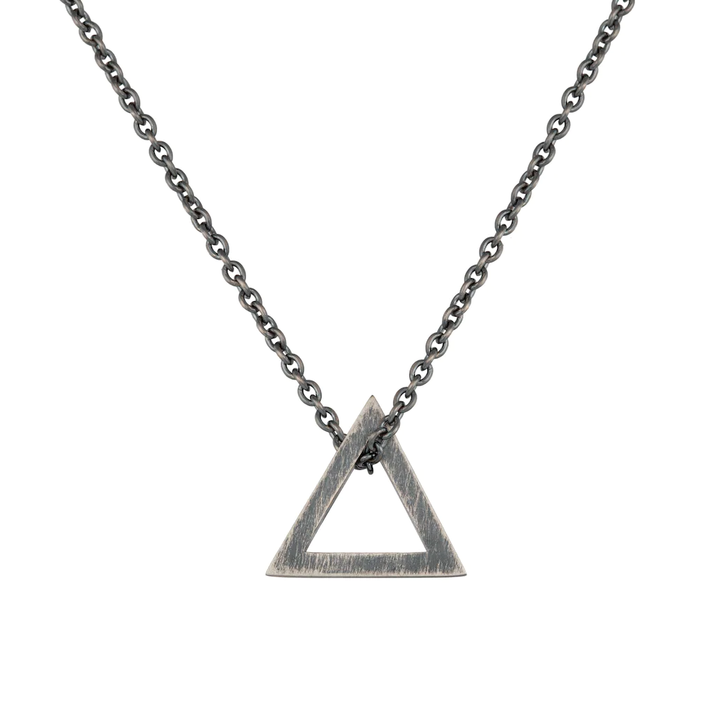 CAÏ Kette mit Anhänger "925/- Silber matt oxidiert Dreieck" günstig online kaufen