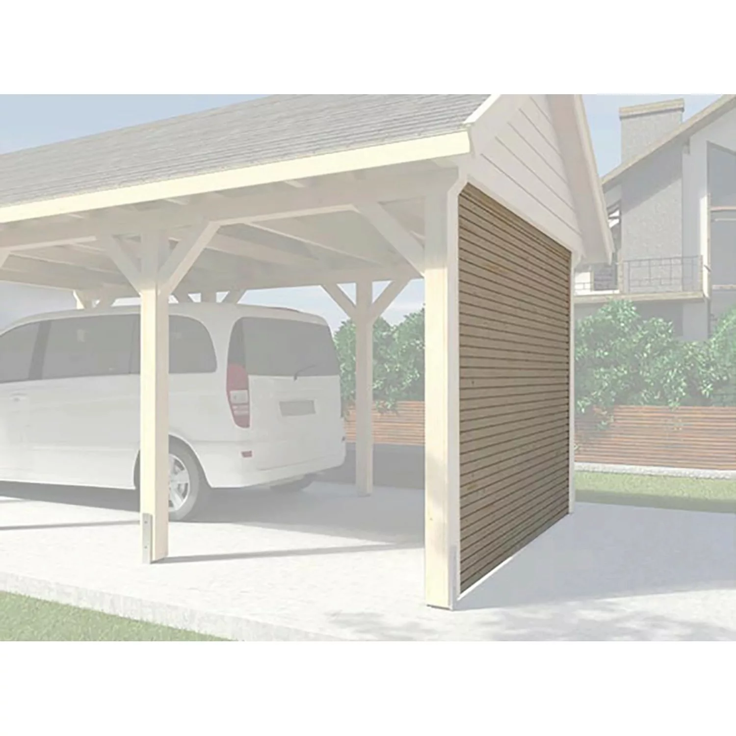 Weka Rückwand WekaLine für Carports, Natur, 28 mm günstig online kaufen