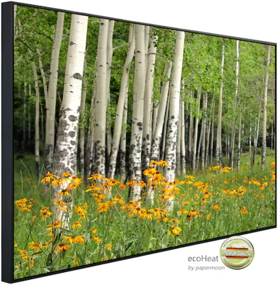 Papermoon Infrarotheizung »Aspen Grove und Orange Wildflowers«, sehr angene günstig online kaufen
