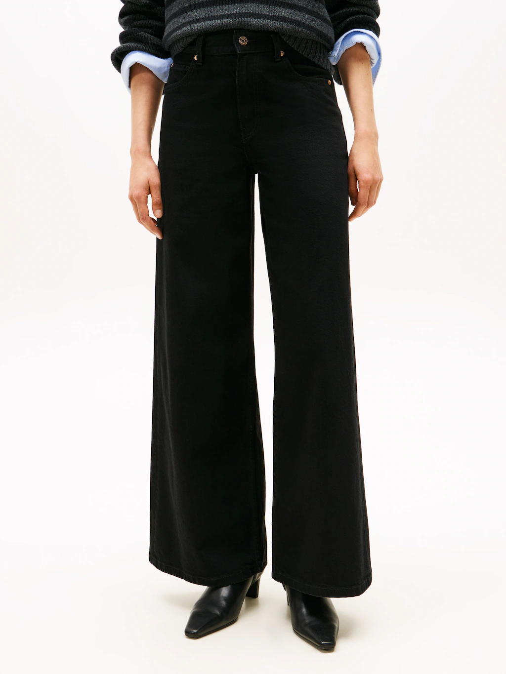 Tommy Hilfiger High-waist-Jeans "DNM BLACK 70s WIDE LEG HW" günstig online kaufen