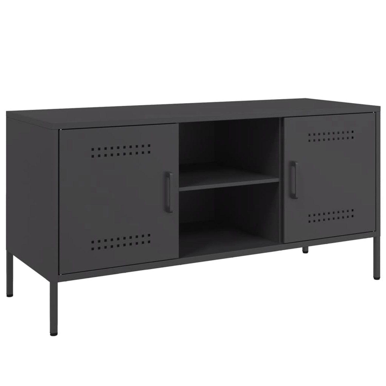 vidaXL TV-Schrank TV-Schrank Schwarz 100,5x39x50,5 cm Stahl (1-St) günstig online kaufen