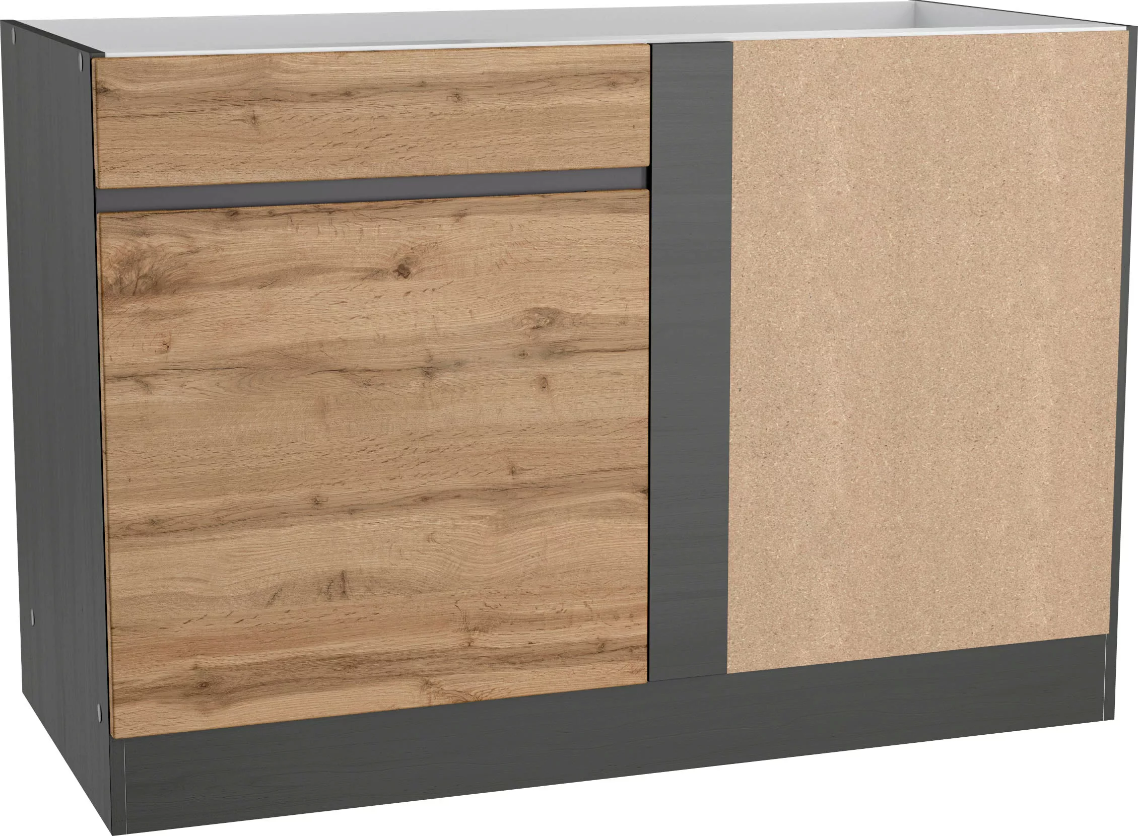 Kochstation Eckunterschrank "KS-Riesa", Breite 120 cm, MDF-Fronten günstig online kaufen