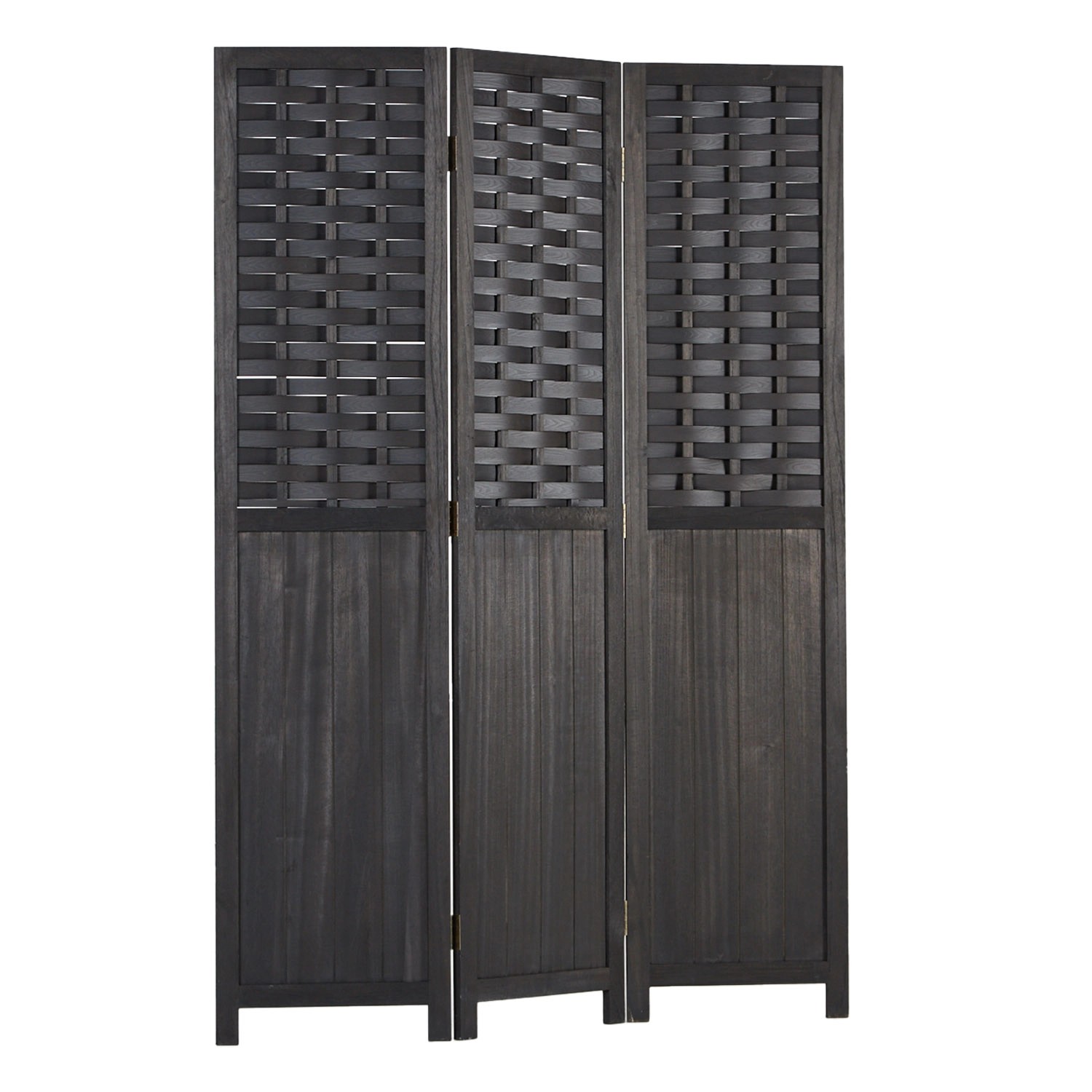 Homestyle4u 3-tlg. Paravent in Dunkelbraun 120x170 cm 2023 günstig online kaufen
