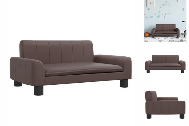 vidaXL Kindersofa Kindersofa Braun 70x45x30 cm Kunstleder Kindercouch Kinde günstig online kaufen