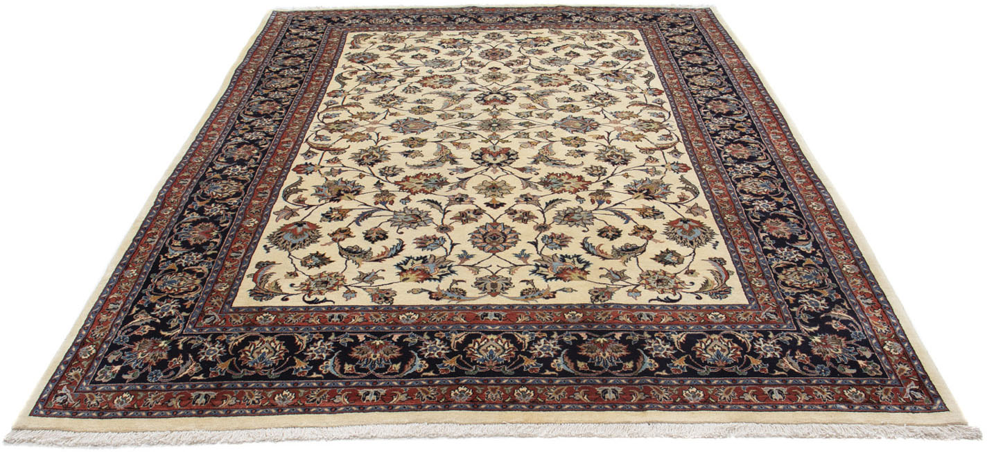 morgenland Wollteppich »Maschad Blumenmuster Beige 297 x 196 cm«, rechtecki günstig online kaufen