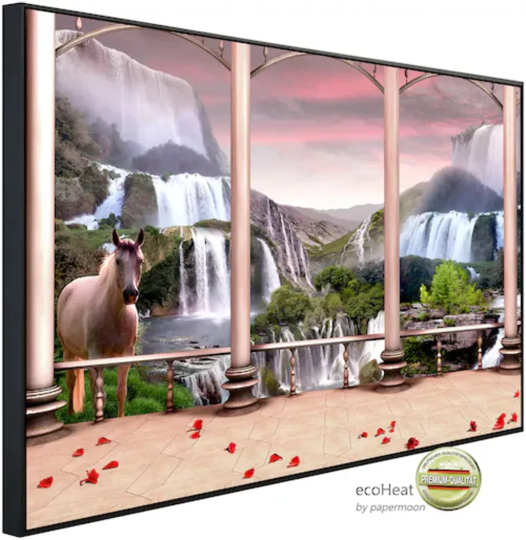 Papermoon Infrarotheizung »Fantasiewelt mit Wasserfällen«, sehr angenehme S günstig online kaufen