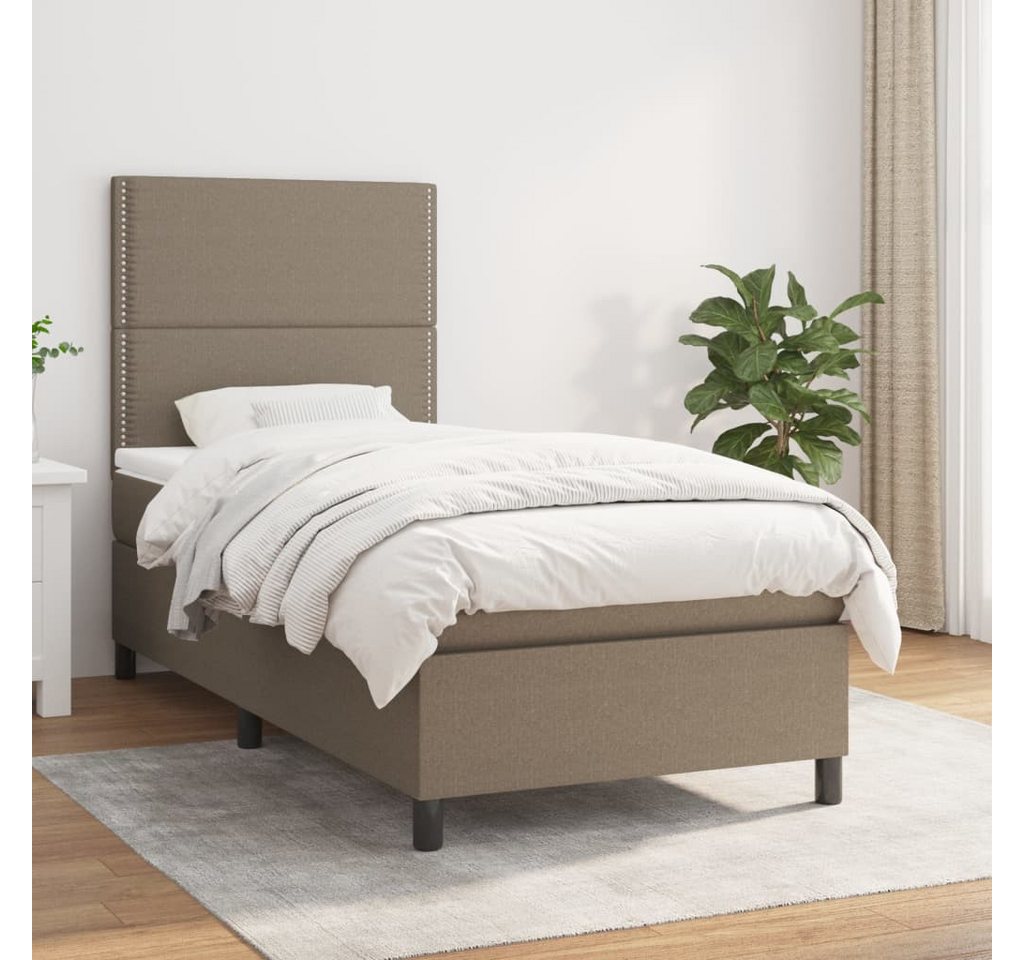 vidaXL Boxspringbett Bett Boxspringbett mit Matratze Stoff (90 x 190 cm, Ta günstig online kaufen