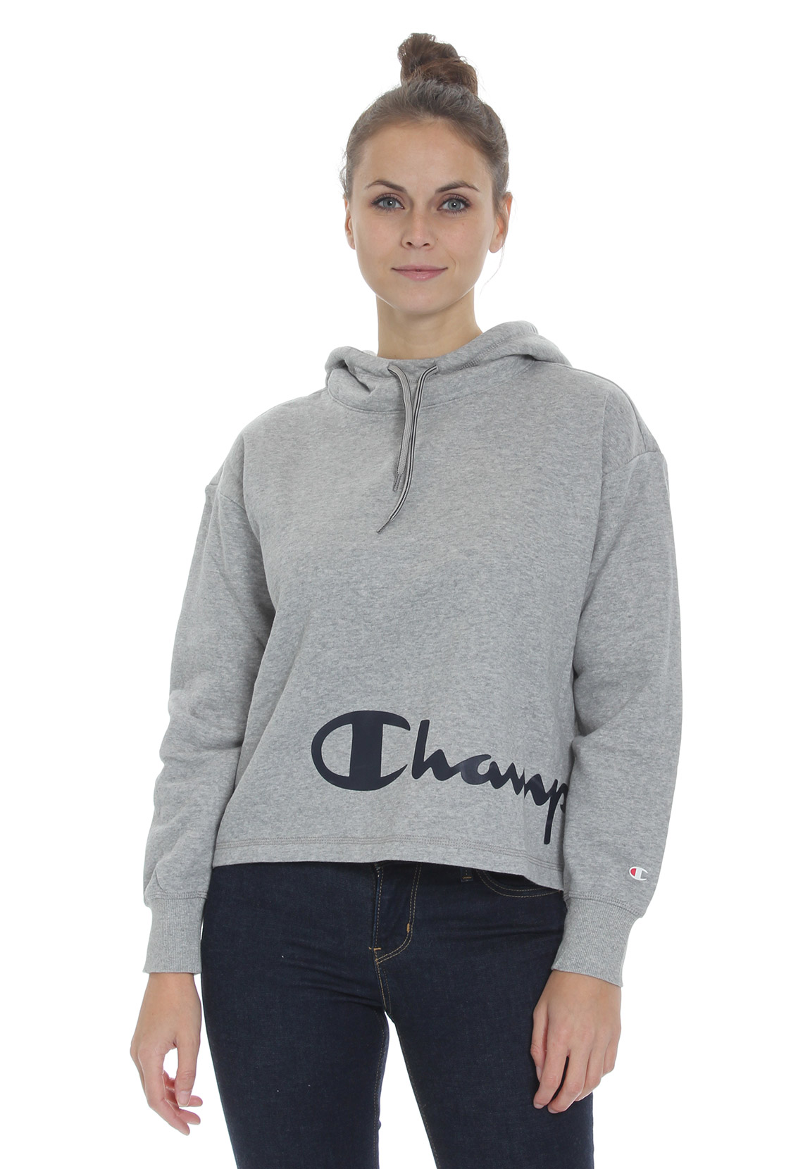 Champion Damen Kapuzenpullover 114418 EM006 OXGM Grau günstig online kaufen