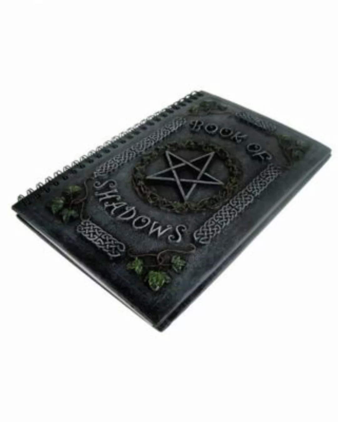 Schwarzes Pentagram Notizbuch mit Efeu Dekofiguren schwarz günstig online kaufen