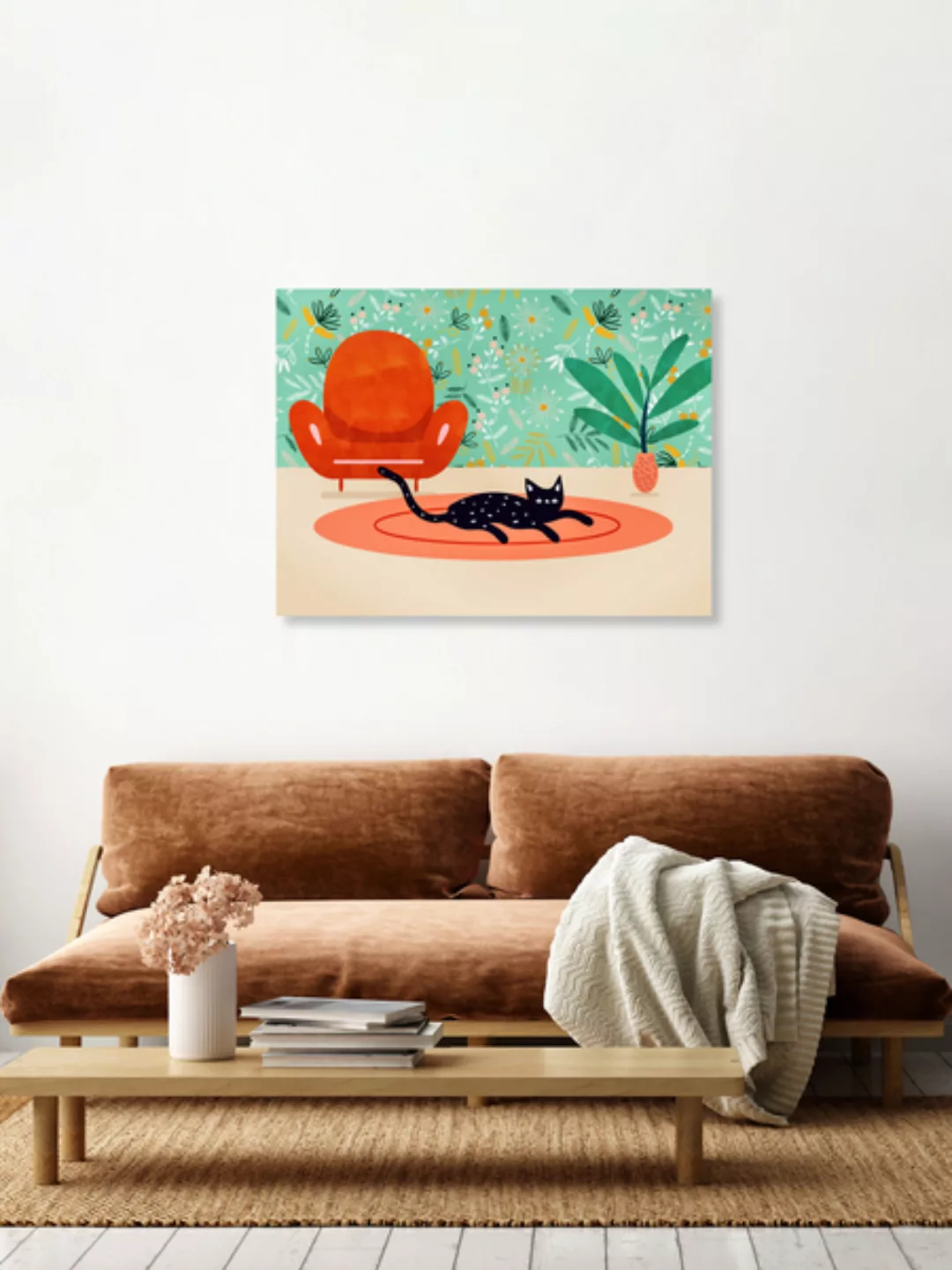 Poster / Leinwandbild - Boho Cat günstig online kaufen